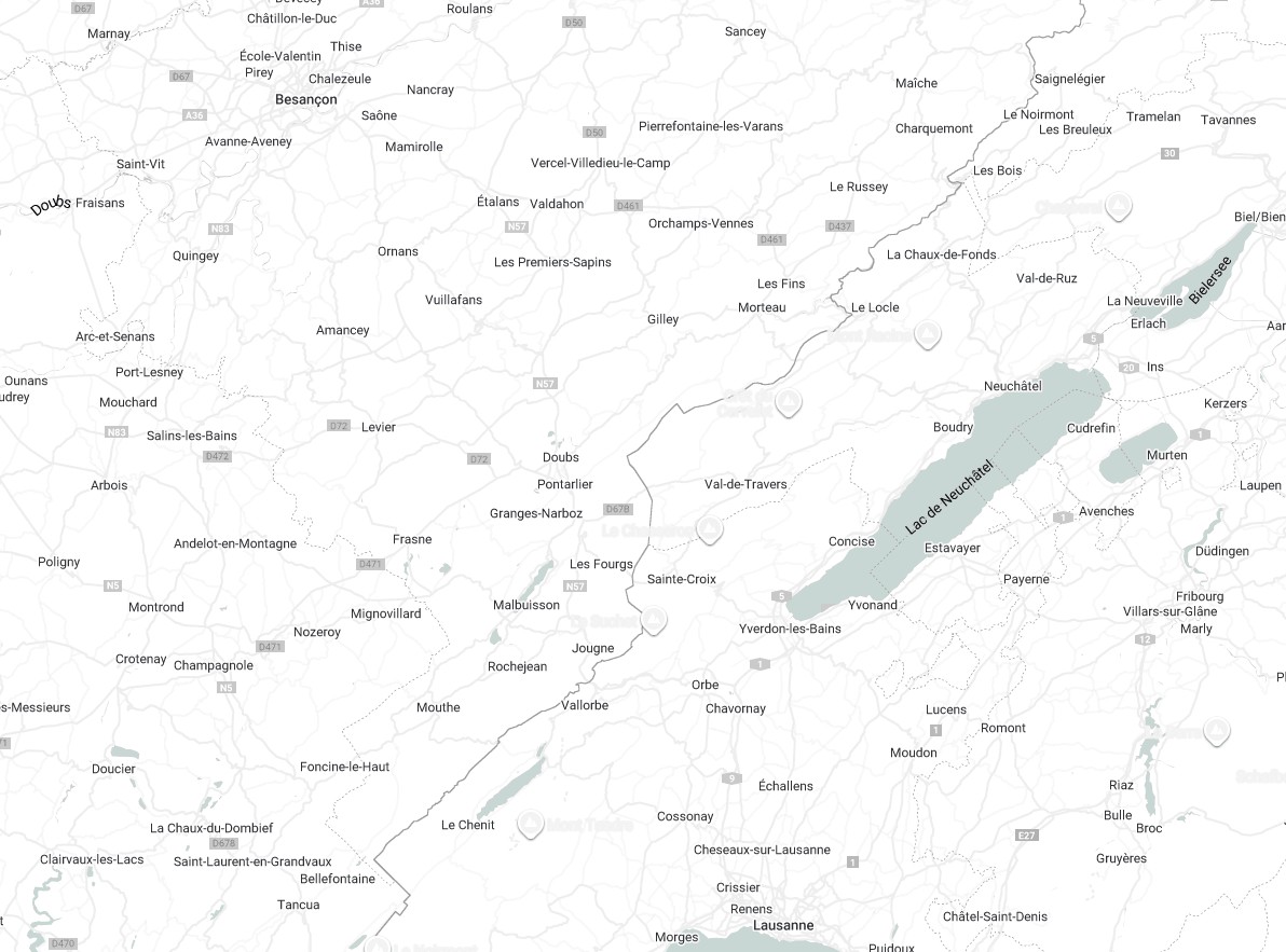 Carte stylisée de la zone d’intervention